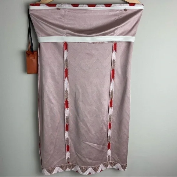 NEW Missoni Chevron Knit Zigzag Sleeveless Mini Dress in White/Red Size 46 - Picture 12 of 16